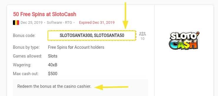 Casino no deposit bonus code